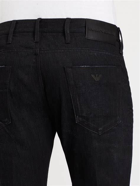 cheap armani jeans black